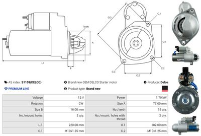 STARTER AS-PL S1109DELCO 4