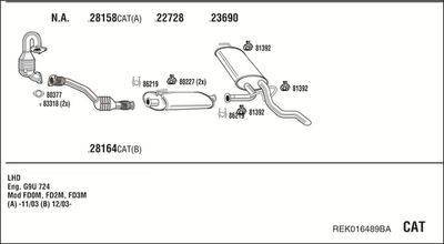 Układ wydechowy WALKER REK016489BA