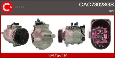 CASCO CAC73028GS Компрессор кондиционера  для AUDI A4 B7 Avant (8ED) RS4 quattro