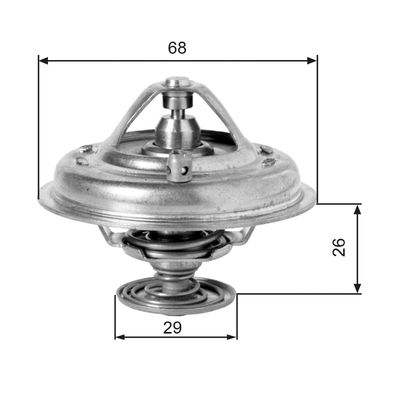 Thermostat, coolant GATES TH10078G1