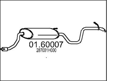 Глушитель выхлопных газов конечный MTS 01.60007 для KIA CEED