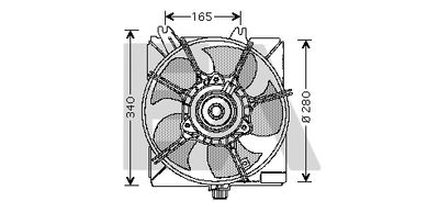 Вентилятор, охлаждение двигателя EACLIMA 33V12008 для DODGE NEON