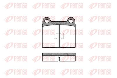 REMSA 0017.20 Тормозные колодки и сигнализаторы  для VW  (Фольцваген 411,412)