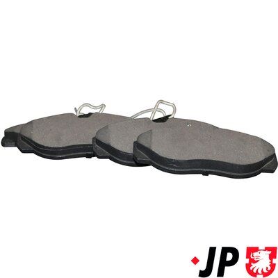 комплект спирачно феродо, дискови спирачки JP GROUP