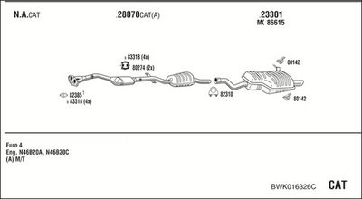 ABGASANLAGE WALKER BWK016326C