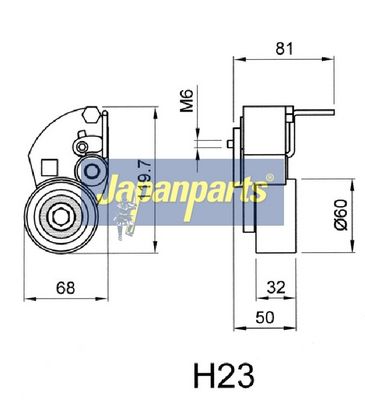 Tensor de correa, correa dentada JAPANPARTS BE-H23, foto 3