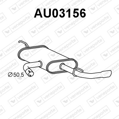 VENEPORTE AU03156 Глушитель выхлопных газов  для AUDI A3 (Ауди А3)