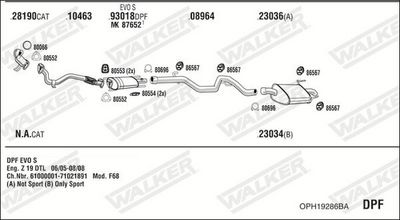 SISTEM DE ESAPAMENT WALKER OPH19286BA