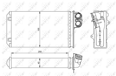 SCHIMBATOR CALDURA INCALZIRE HABITACLU NRF 54250 4