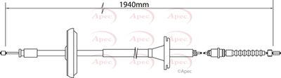 Cable Pull, parking brake APEC CAB1396