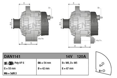 Alternator DAN1141