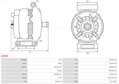 Alternator A0494