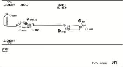 ABGASANLAGE WALKER FOK018957C