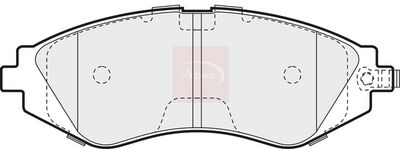 APEC Brake Pad Set, disc brake PAD980