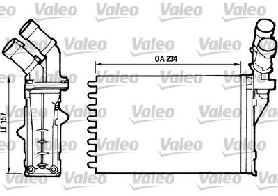 VALEO 812006 Радиатор печки  для PEUGEOT PARTNER (Пежо Партнер)