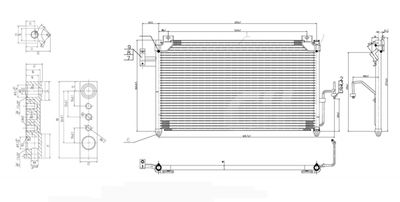 Конденсатор, кондиционер HART 608 398 для MAZDA 323