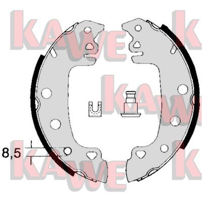 Комплект тормозных колодок KAWE 00770 для DACIA 1310