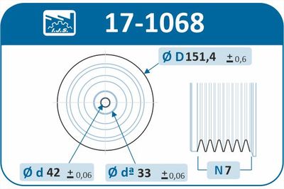 Belt Pulley, crankshaft 17-1068