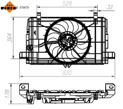 VENTILATOR RADIATOR NRF 470078 5
