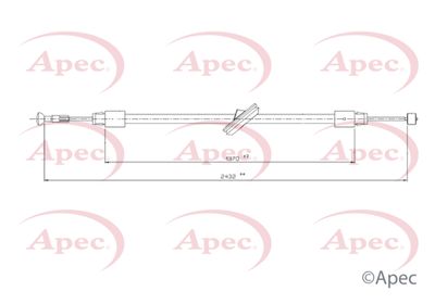 Cable Pull, parking brake APEC CAB1761