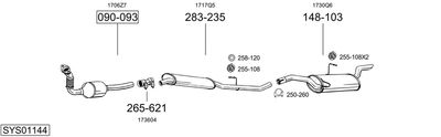 Изпускателна система BOSAL SYS01144