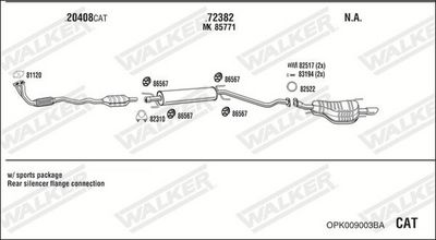 SISTEM DE ESAPAMENT WALKER OPK009003BA