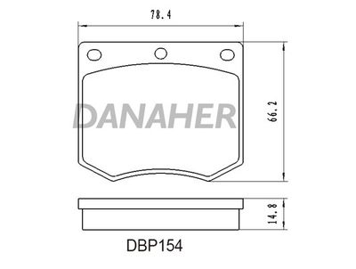 Комплект тормозных колодок, дисковый тормоз DANAHER DBP154 для TRIUMPH DOLOMITE
