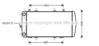 AVA QUALITY COOLING SA2004 Радиатор охлаждения двигателя для VW CADDY II Пикап (9U7)