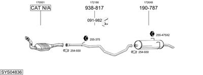 Układ wydechowy BOSAL SYS04836