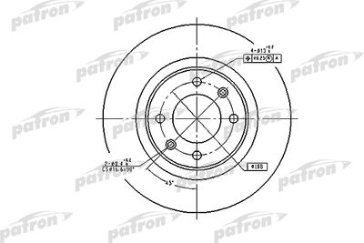 Тормозной диск PATRON PBD4215 для CITROËN C5