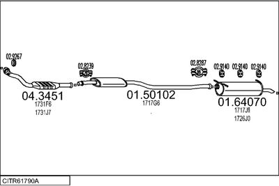 Układ wydechowy MTS CITR61790A009979
