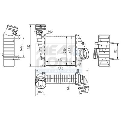 MEAT & DORIA Charge Air Cooler 995161