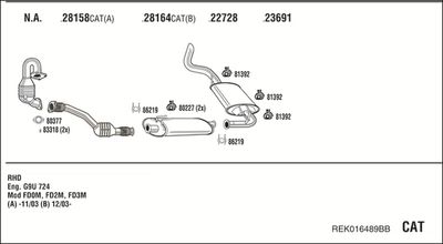 Układ wydechowy WALKER REK016489BB
