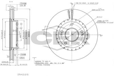спирачен диск ICER 78BD5182-2