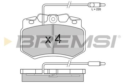 Комплект тормозных колодок, дисковый тормоз BREMSI BP2276-1 для CITROËN AX