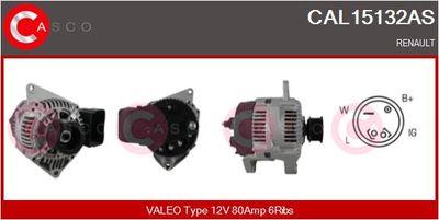 CASCO CAL15132AS Генератор  для RENAULT LAGUNA (Рено Лагуна)