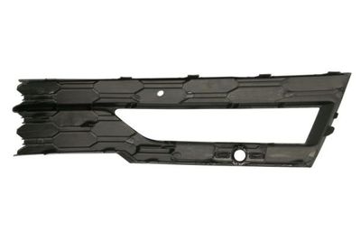 Voorbumper afdekking Voor Links (met mistlampgaten, black-matt) past: SKODA OCTAVIA IV 11.19-