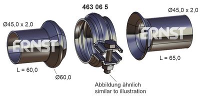 SET REPARATIE TEAVA DE EVACUARE ERNST 463065