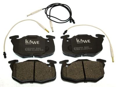 комплект спирачно феродо, дискови спирачки KAWE 810006