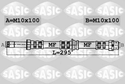 SASIC 6606115 Тормозной шланг SASIC для VW MULTIVAN V (7HM, 7HN, 7HF, 7EF, 7EM, 7EN)