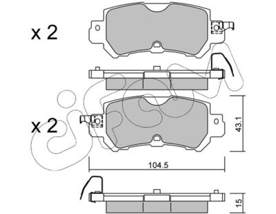 Комплект тормозных колодок, дисковый тормоз CIFAM 822-970-0 для MAZDA CX-3