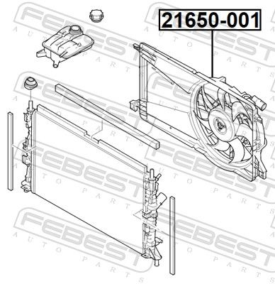 VENTILATOR RADIATOR FEBEST 21650001 1