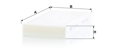 Cabinefilter past: BMW 1 (F40), 2 (F45), 2 GRAN TOURER (F46), 2 GRAN TOURER VAN (F46), I3 (I01), X1 (F48), X2 (F39) MINI (F55), (F56), (F57), CLUBMAN (F54) 0.65H-Electric 08.13-