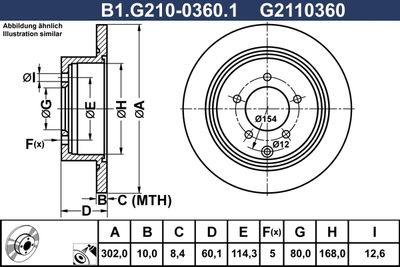 GALFER B1.G210-0360.1 Гальмівні диски 