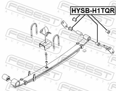 Lagerbuchse, Blattfeder FEBEST HYSB-H1TQR