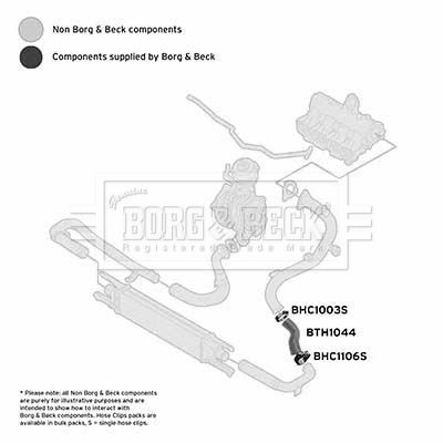 Charge Air Hose Borg & Beck BTH1044