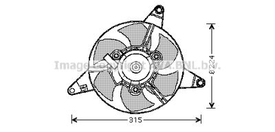 AVA QUALITY COOLING FT7550 Вентилятор системы охлаждения двигателя для LANCIA Y10
