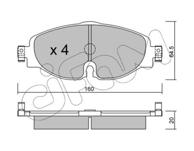 Brake Pad Set, disc brake 822-950-0