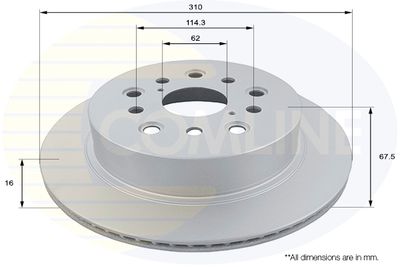 COMLINE ADC01160V Тормозные диски  для LEXUS LS (Лексус Лс)