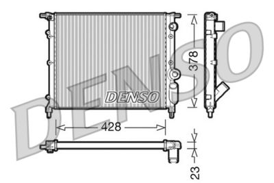 DENSO Kühler, Motorkühlung (DRM23004)
